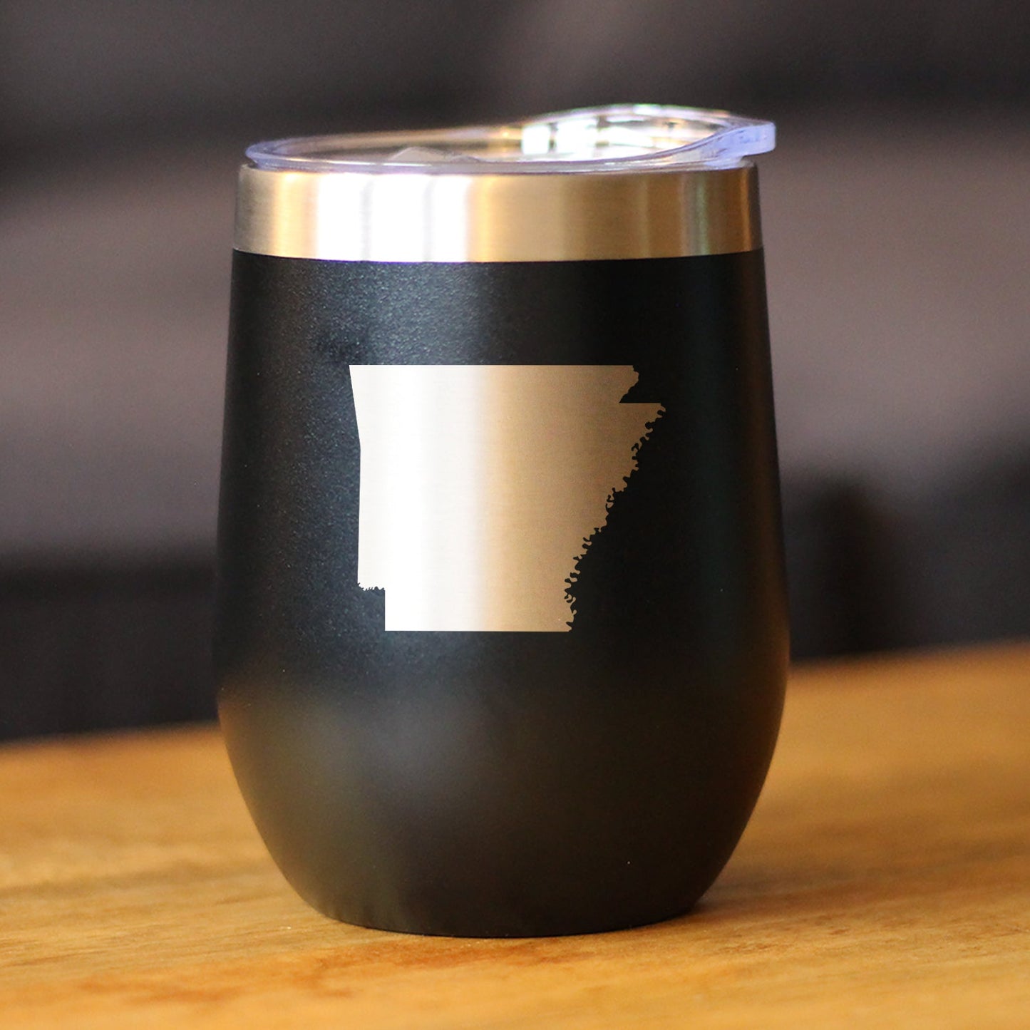 Arkansas State Outline - Wine Tumbler