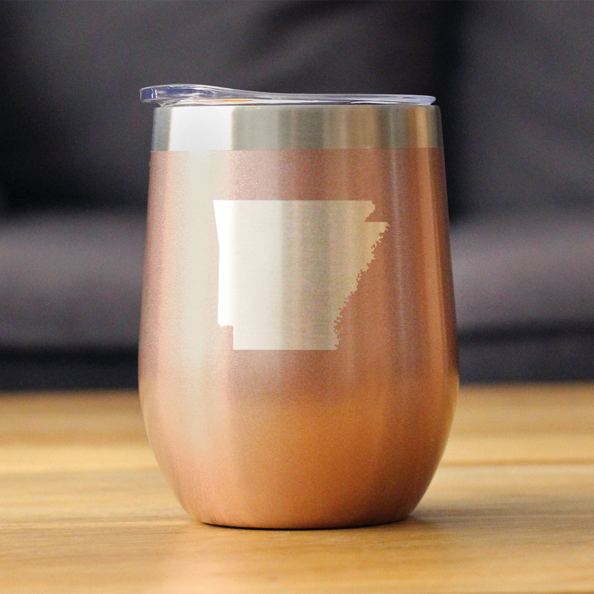 Arkansas State Outline - Wine Tumbler